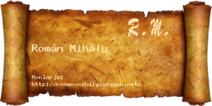 Román Mihály névjegykártya